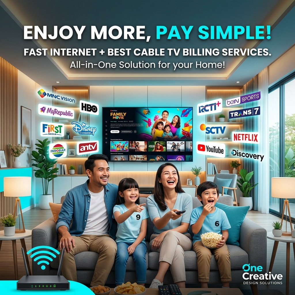 Tagihan Internet & TV - Layanan Digital & Percetakan Terbaik di Kota Bau-Bau